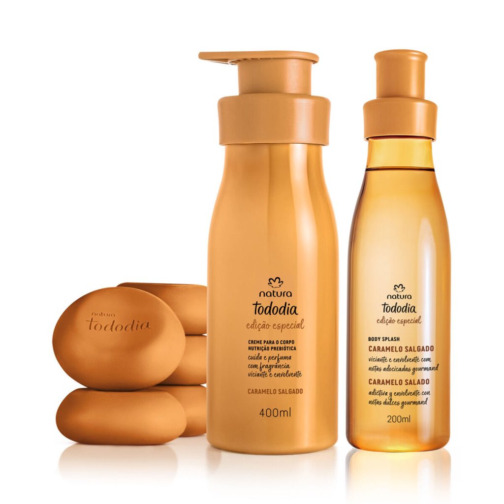 Kit Hidratante, Sabonete e Body Splash Tododia Caramelo Salgado (3 produtos)