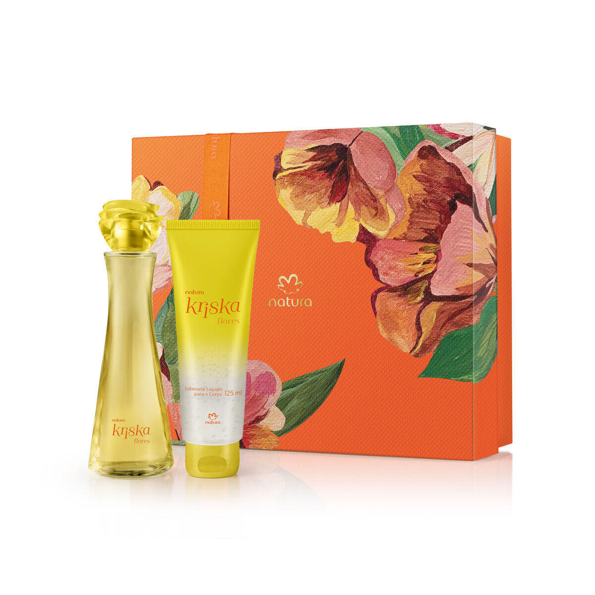Kit Kriska Flores Deo Colonia Sabonete Liquido