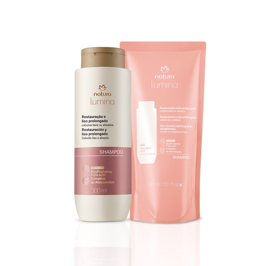 Kit Lumina Shampoo Restauração e Liso Prolongado