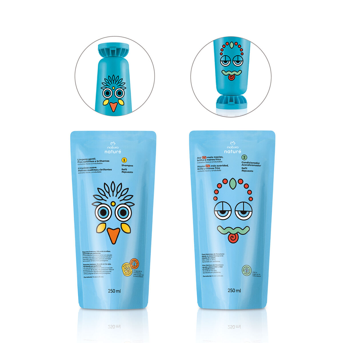Kit Nature Refis Cabelos Lisos e Ondulados 2 produtos