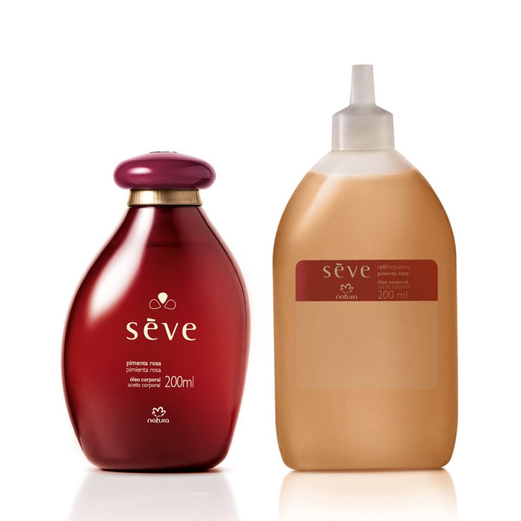 Kit Óleo Desodorante Corporal Sève Pimenta Rosa com Refil (2 produtos)