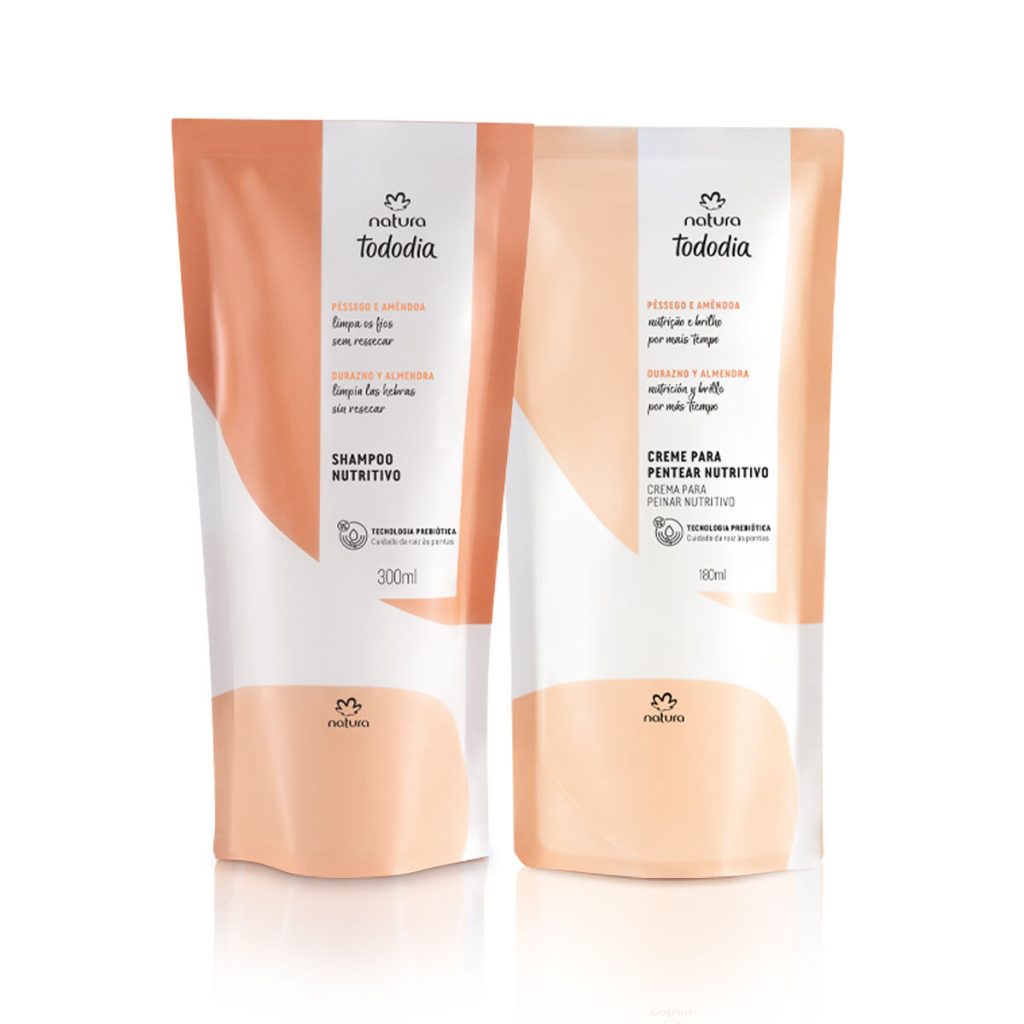 Kit Refil Tododia Pêssego e Amêndoa Shampoo + Creme para Pentear (2 produtos)