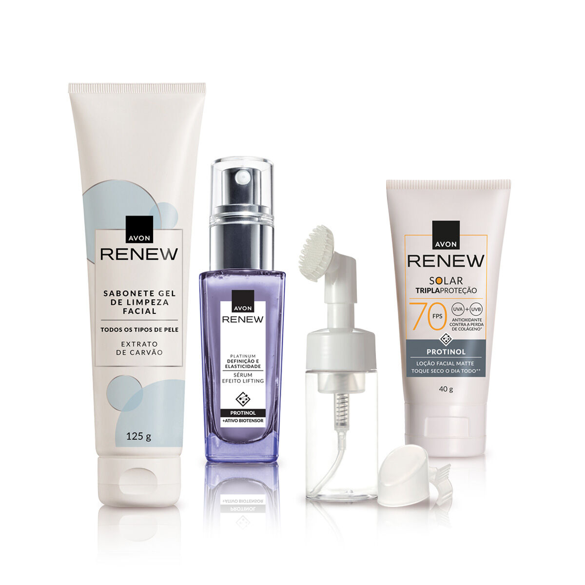 Kit Renew Limpeza E Protecao Facial Serum Lift