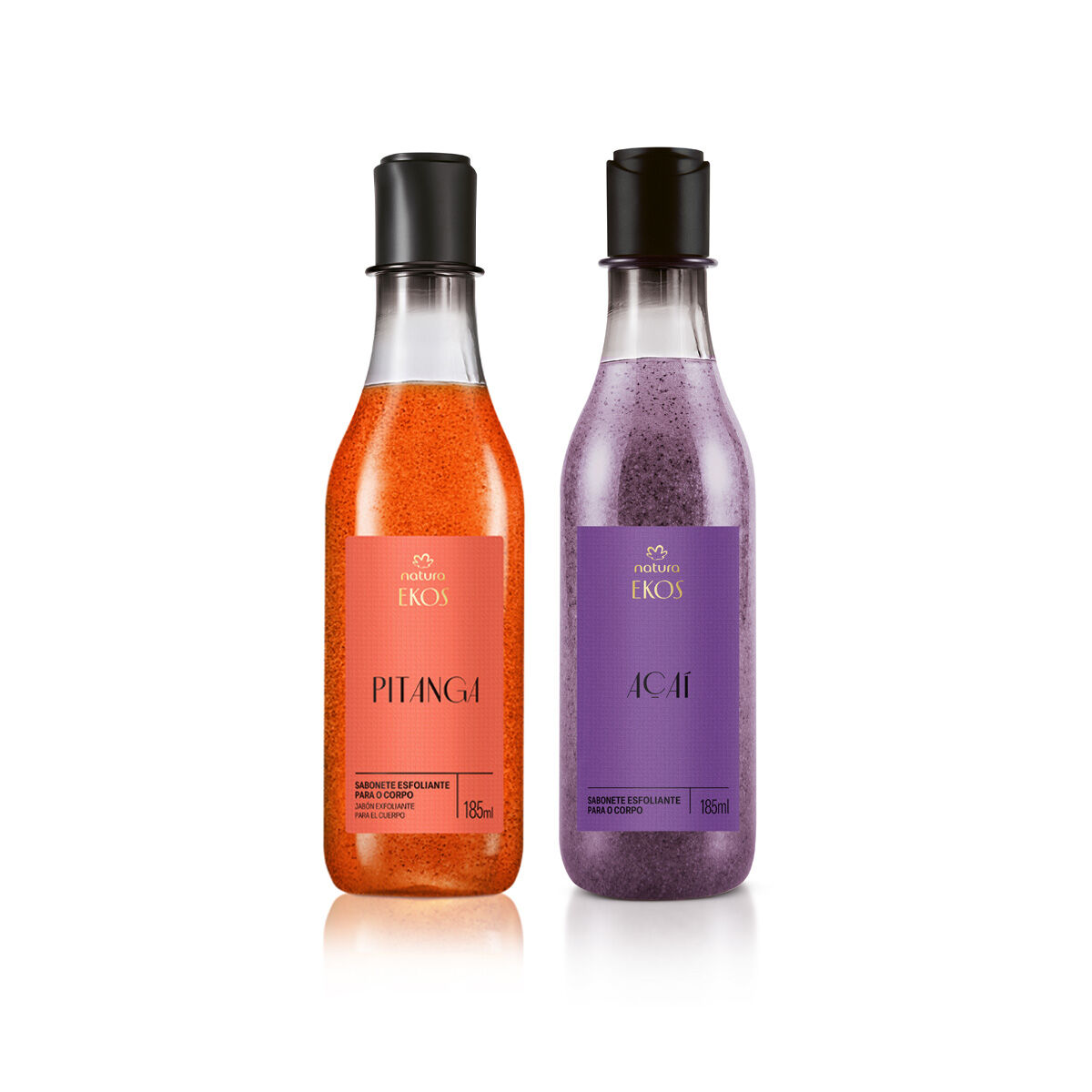 Kit Sabonete Liquido Esfoliante Ekos Pitanga e Acai 2 produtos