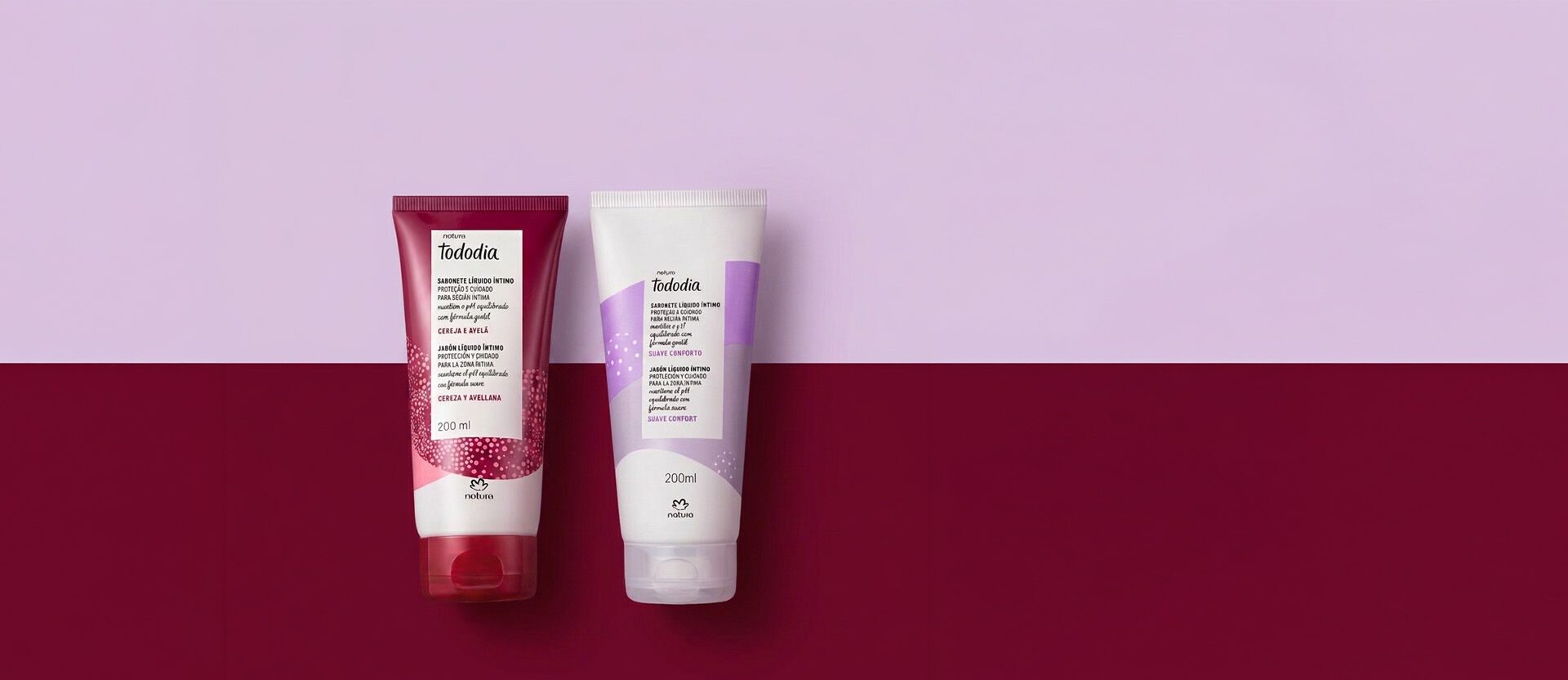 Kit Sabonete Liquido Intimo Tododia Suave Conforto e Cereja e