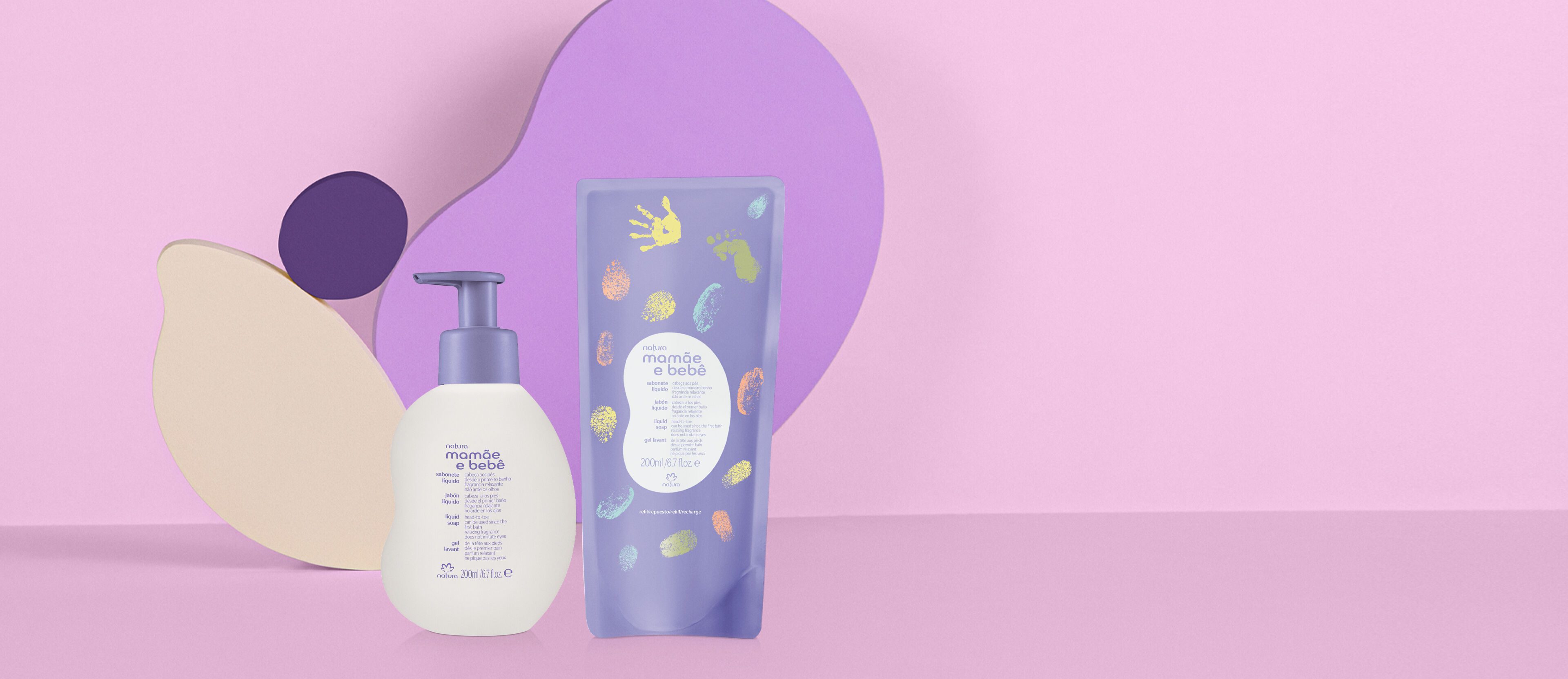 Kit Sabonete Líquido Relaxante Mamãe e Bebê com Refil (2 produtos) 2 Kit Sabonete Liquido Relaxante Mamae e Bebe com Refil 2