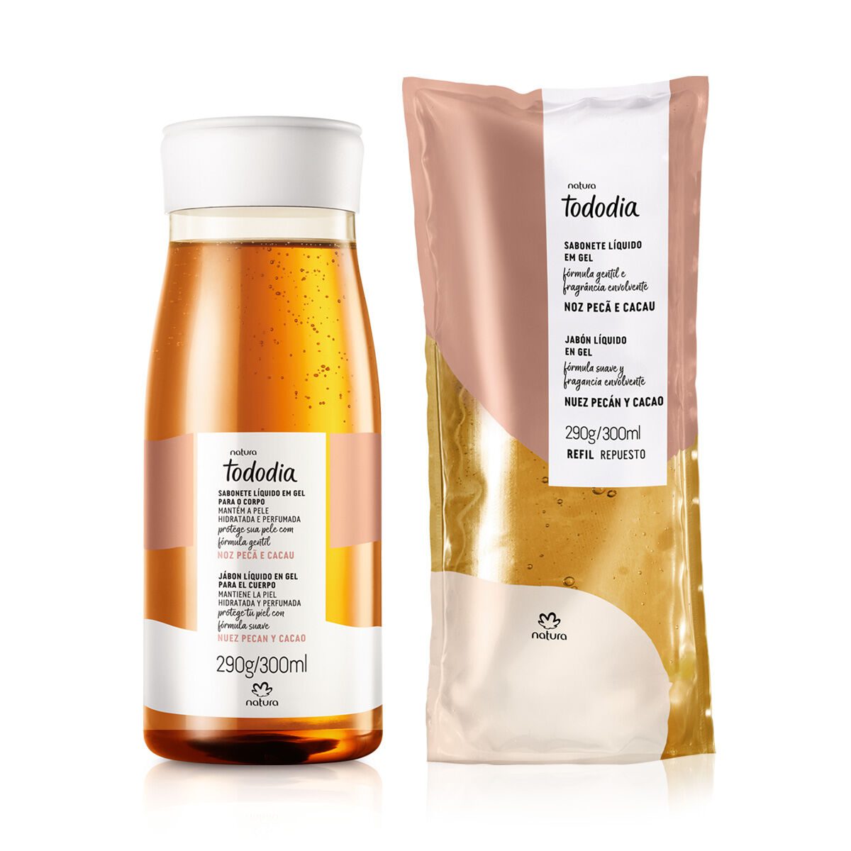 Kit Sabonete Liquido Tododia Noz Peca e Cacau com Refil
