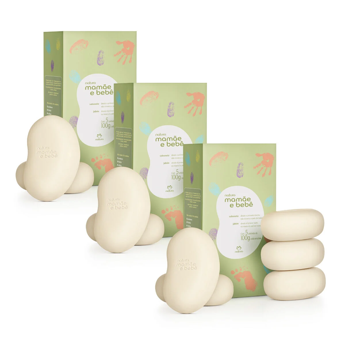 Kit Sabonete em Barra Mamãe e Bebê Clássico 2 Kit Sabonete em Barra Mamae e Bebe Classico