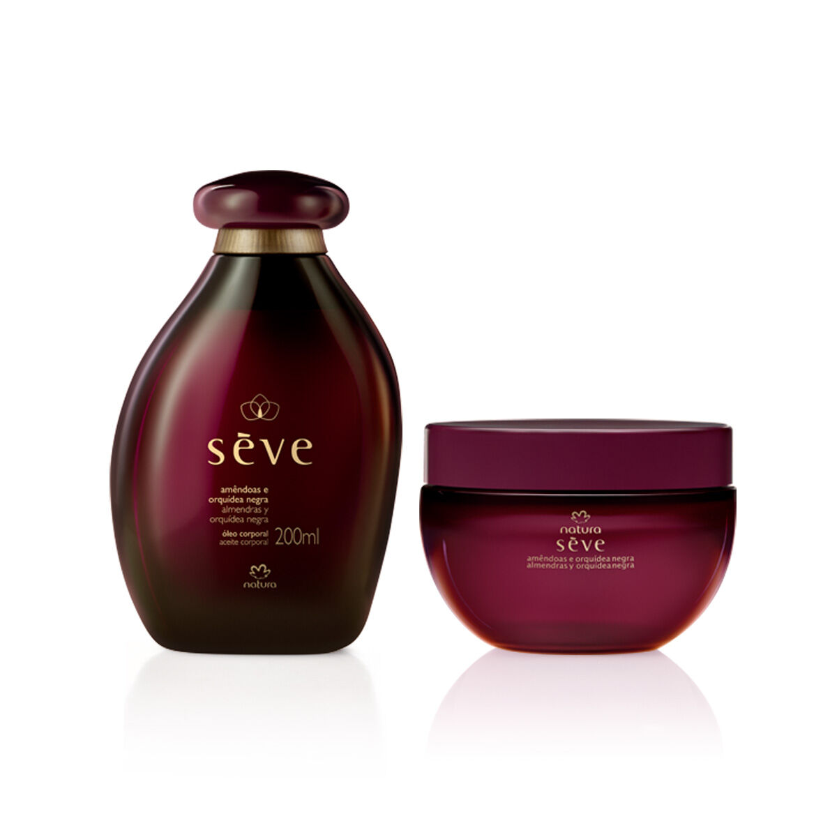 Kit Seve Amendoas e Orquidea Negra Creme Desodorante Oleo