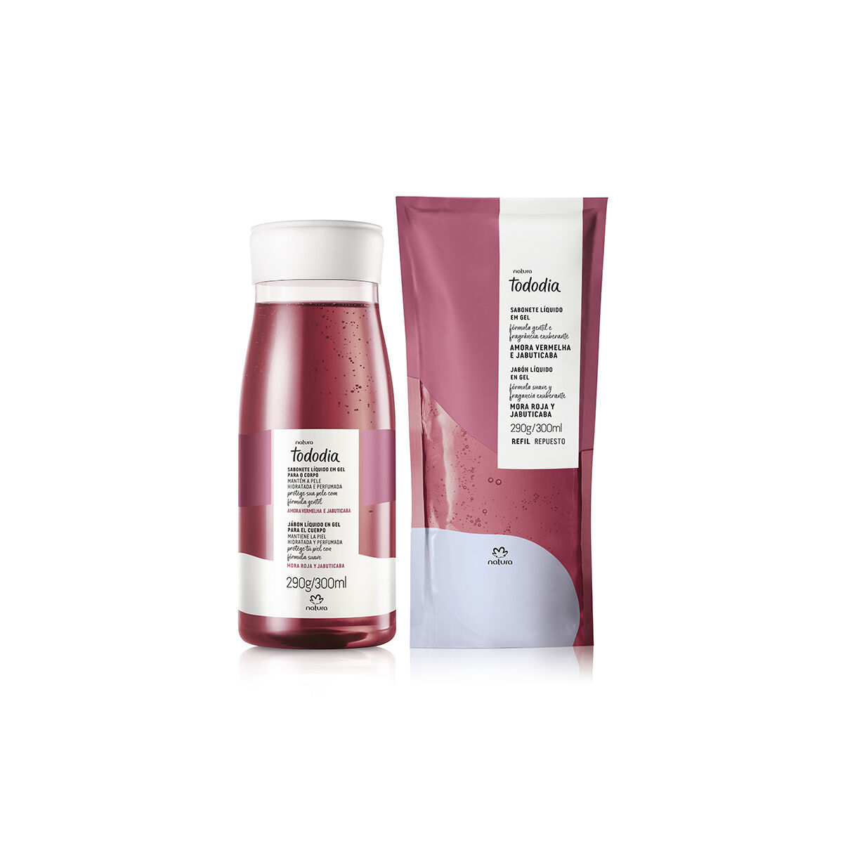 Kit Tododia Sabonete Liquido Amora e Jabuticaba com Refil 2