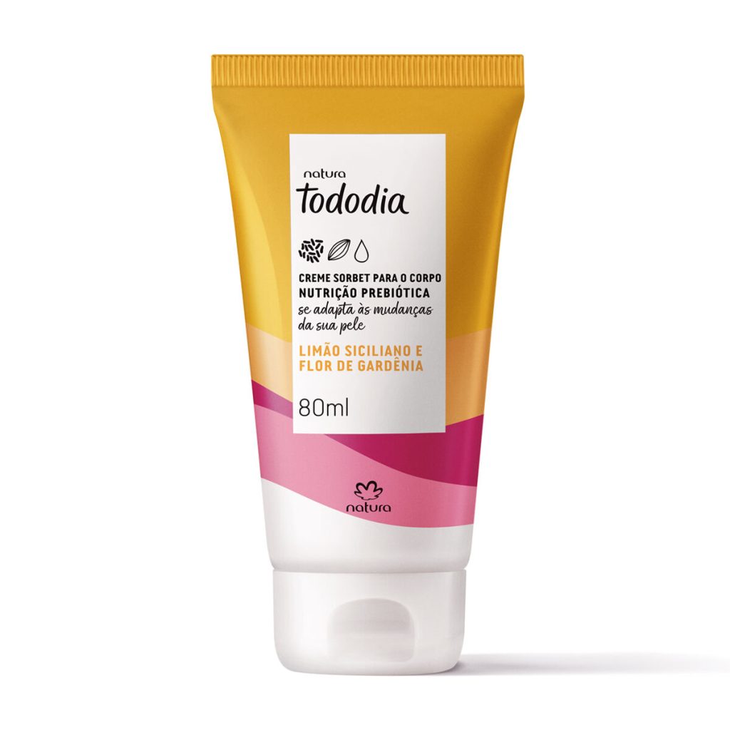 Mini Hidratante Sorbet Tododia Limão Siciliano e Flor de Gardênia 80 ml