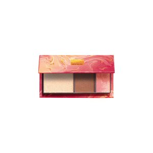 Paleta Facial Golden Em Pó 3 Em 1 Iluminador/Pó Bronzeador/Blush Golden Hour