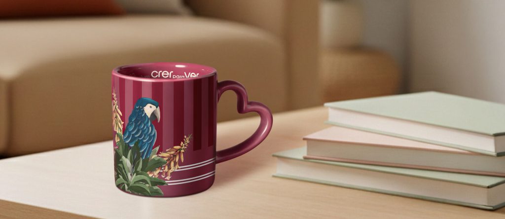 Presente Namorados Caneca Coração Crer para Ver