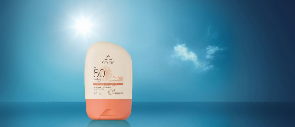 Protetor Solar Facial Pele Normal a Seca FPS 50 Natura Solar