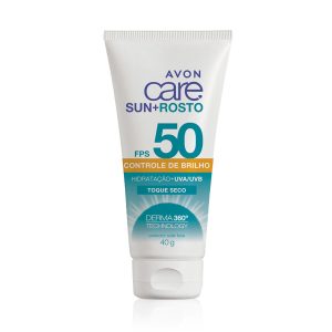 Protetor Solar Rosto Controle de Brilho FPS 50 40g Avon Care Sun+