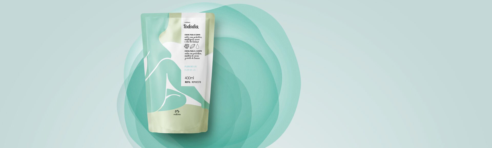 Refil Creme Desodorante Nutritivo para o Corpo Tododia Flor de