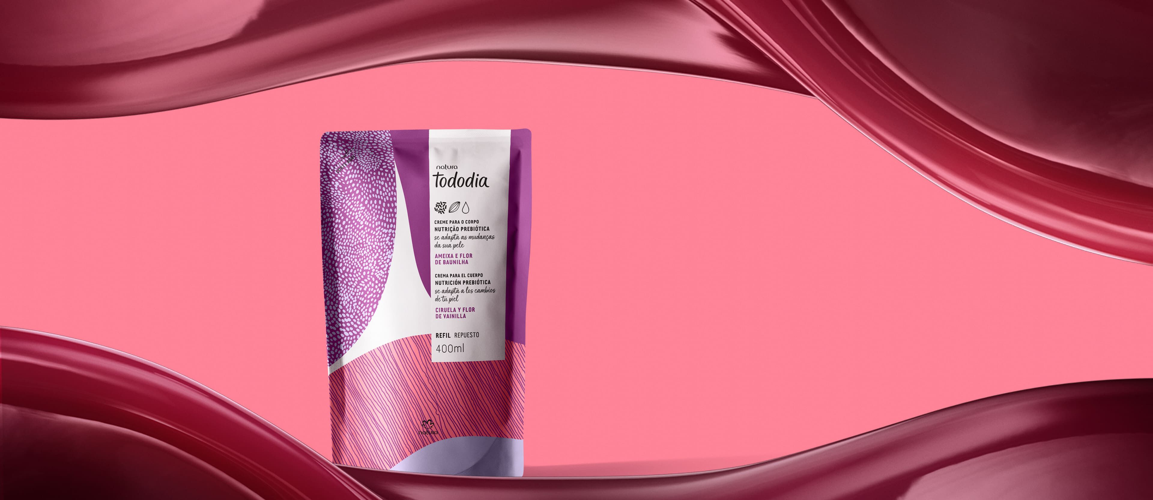 Refil Creme Nutritivo para o Corpo Tododia Ameixa e Flor
