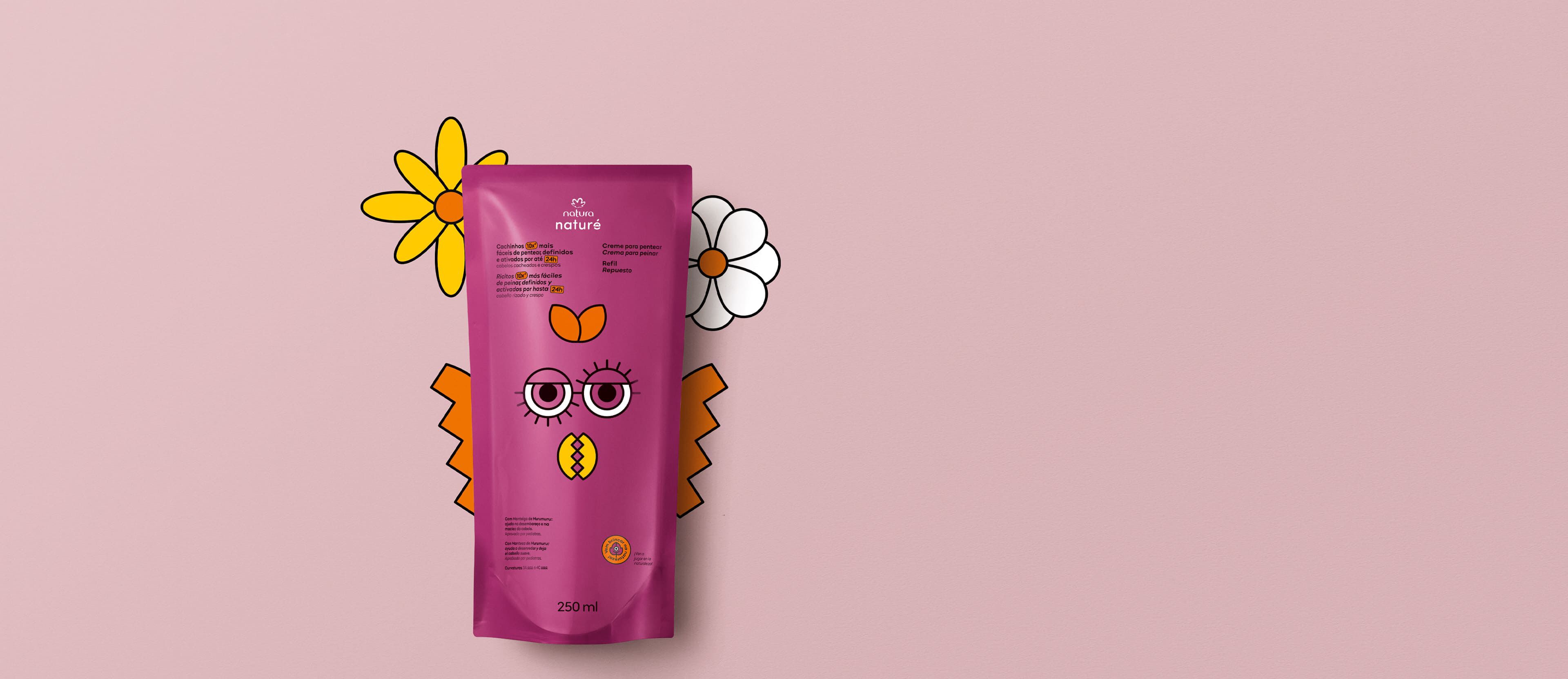Refil Creme para Pentear Cabelos Cacheados e Crespos Nature