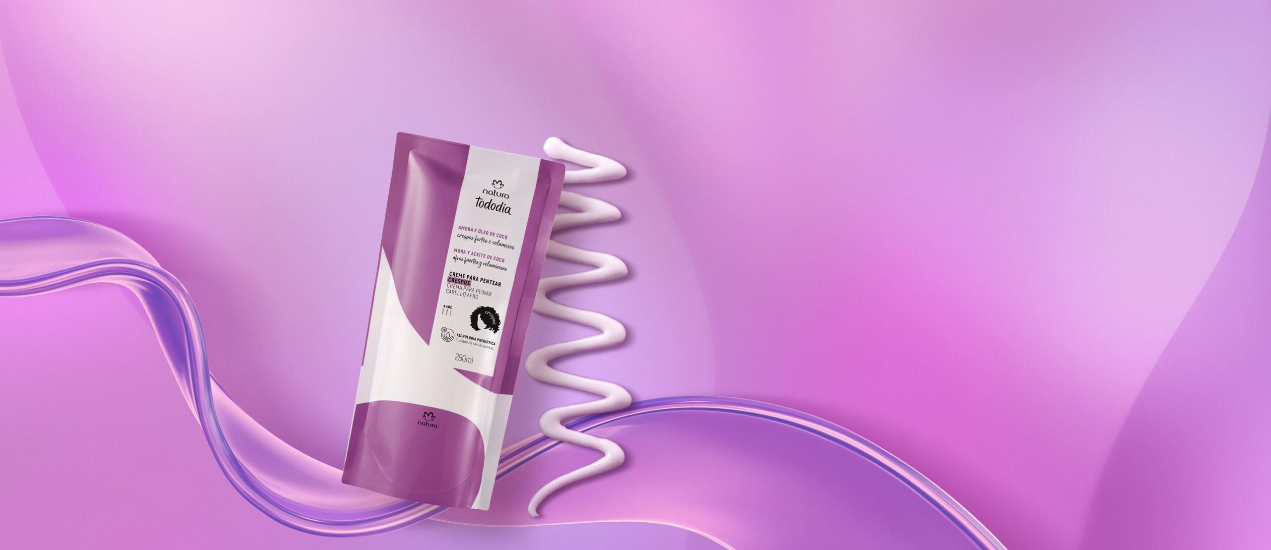 Refil Creme para Pentear Crespos Tododia Amora e Oleo de scaled