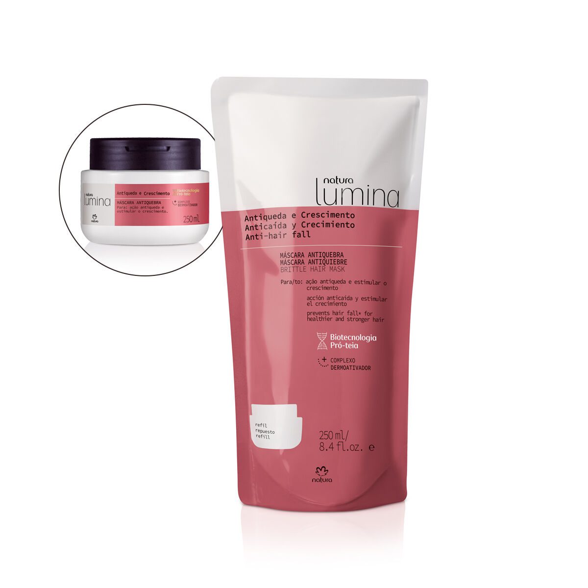 Refil Máscara Antiquebra para Antiqueda e Crescimento Lumina 2 Refil Mascara Antiquebra para Antiqueda e Crescimento Lumina