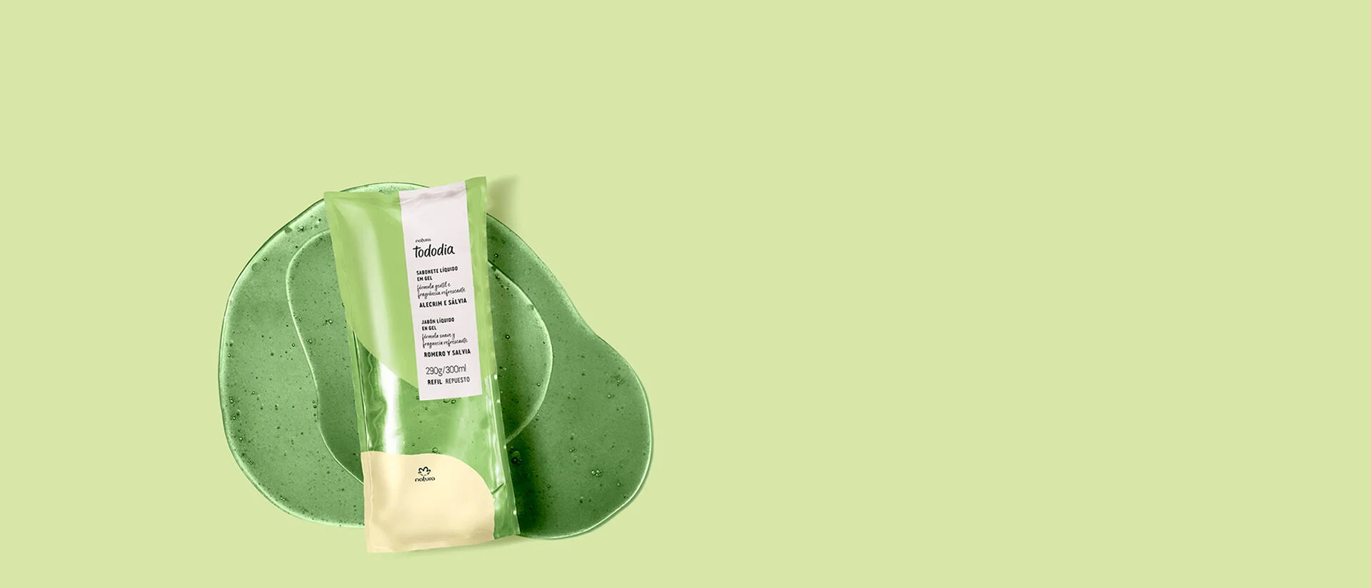 Refil Sabonete Liquido em Gel Tododia Alecrim e Salvia