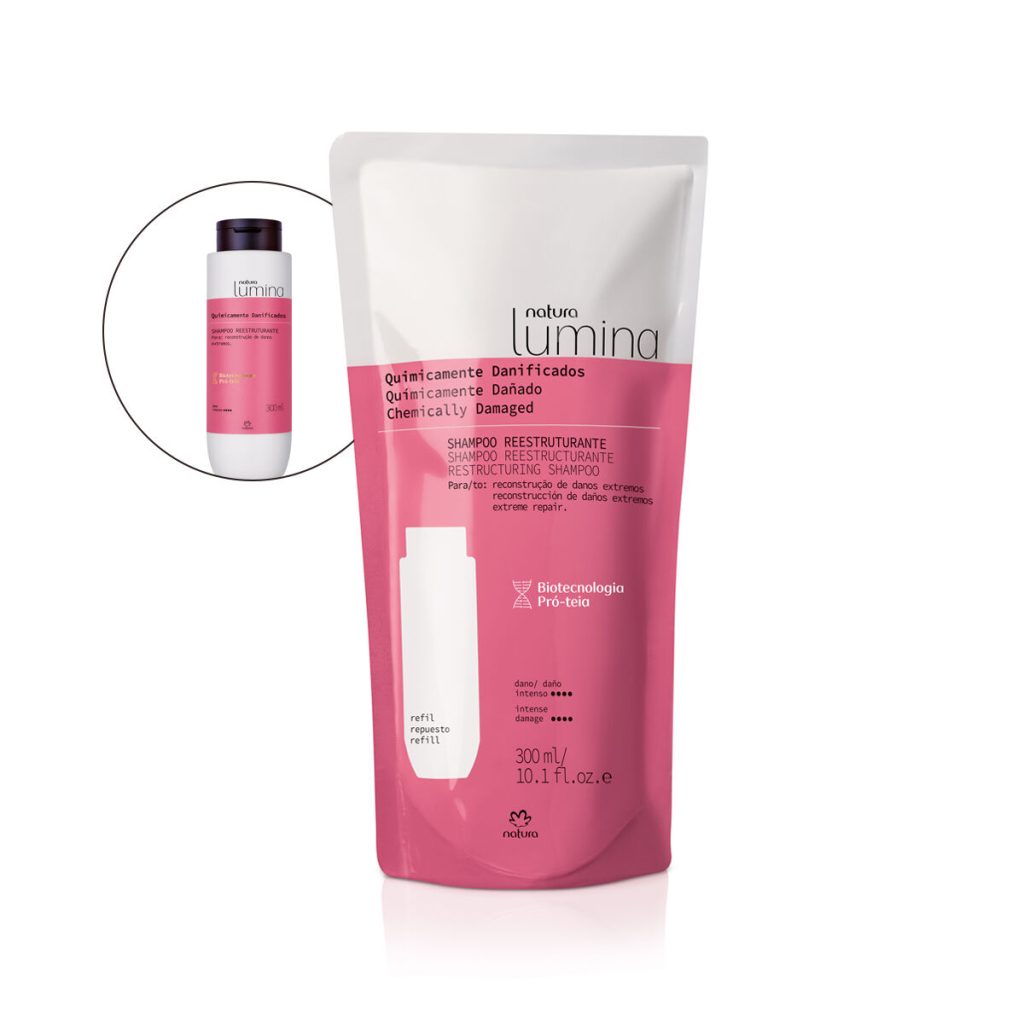 Refil Shampoo Cabelos Quimicamente Danificados Lumina 300ml