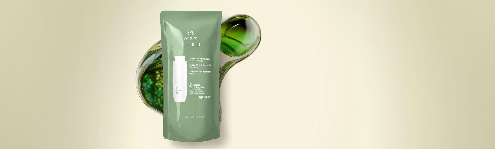 Refil Shampoo Cremoso para Definicao e Hidratacao de Cabelos Cacheados