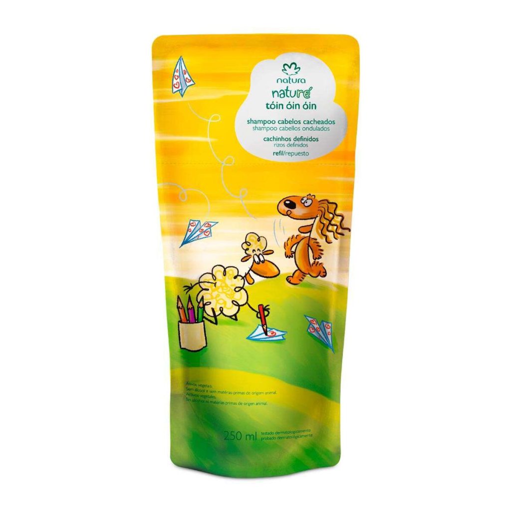 Refil Shampoo Infantil Cabelos Cacheados Tóin Óin Óin Naturé 250ml