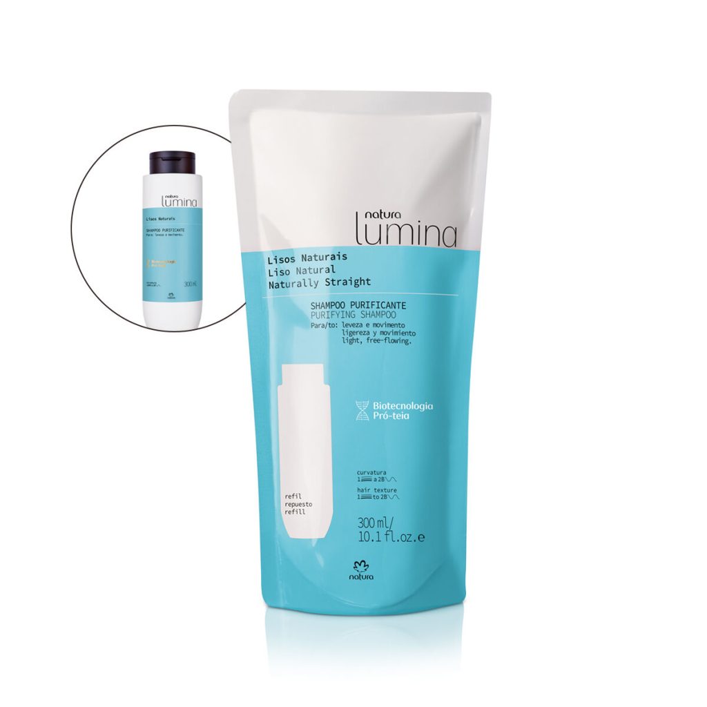Refil Shampoo Purificante Para Cabelo Liso Lumina