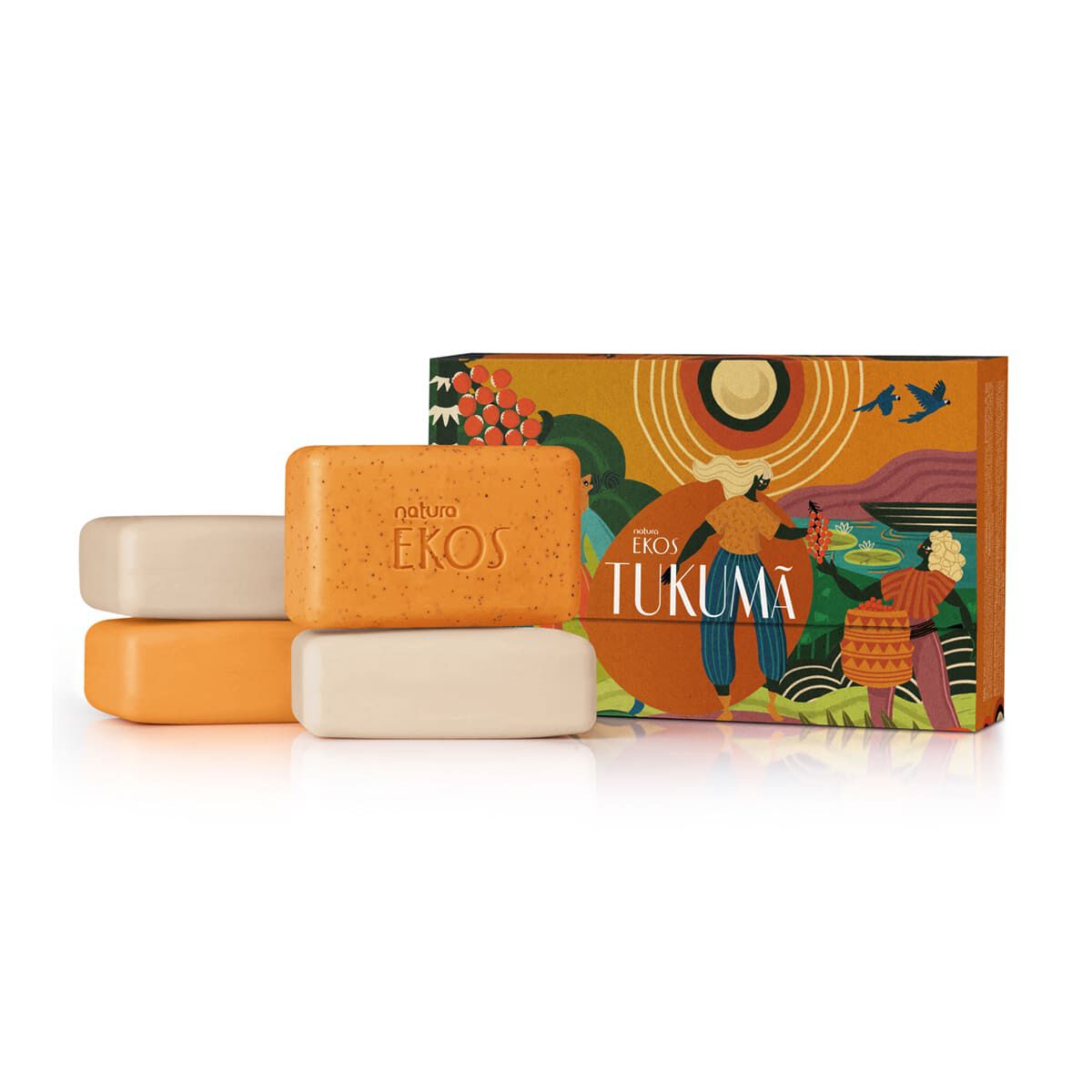 Sabonete em Barra Puro Vegetal Cremoso e Esfoliante Ekos Tukuma