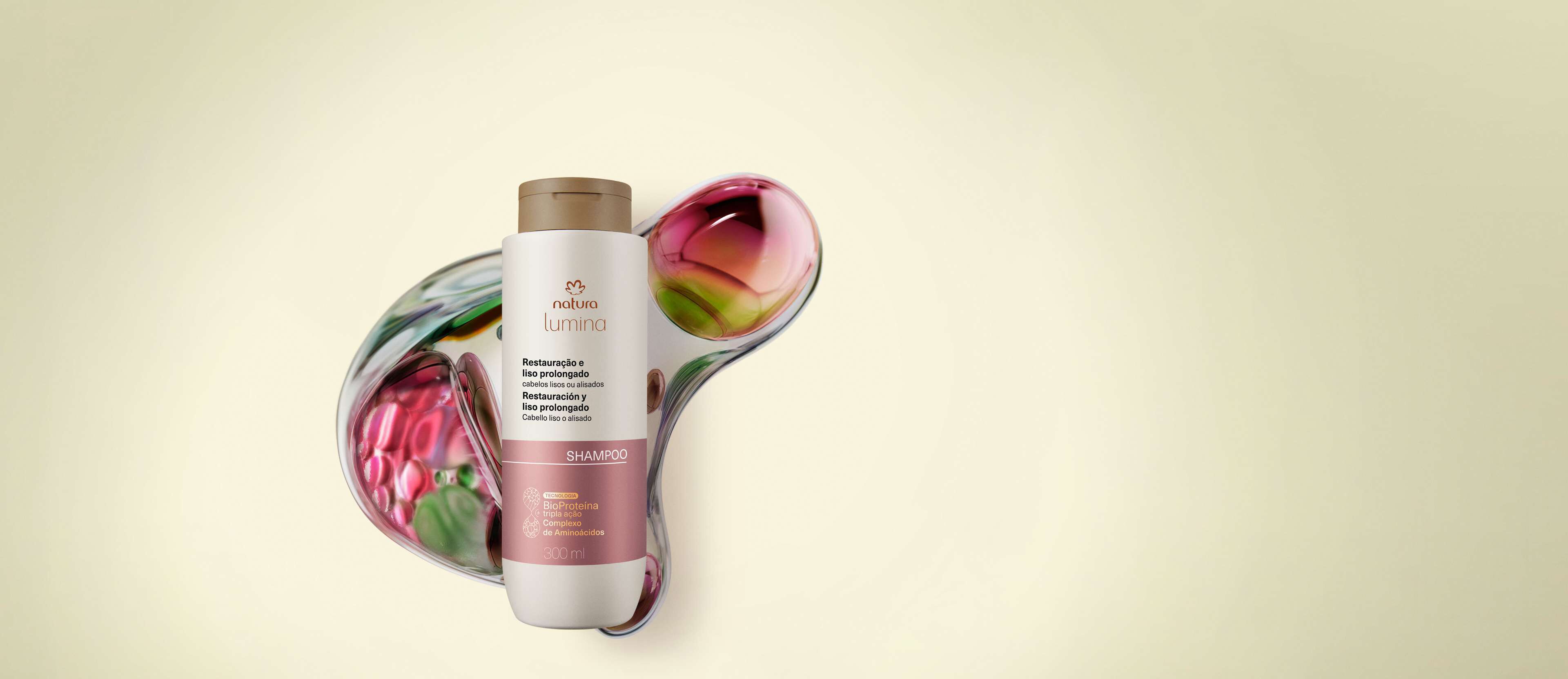 Shampoo Lumina Restaurador para Restauracao e Liso Prolongado