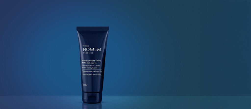 Shower Gel 4 em 1 Cabelo, Barba, Rosto e Corpo Natura Homem Essence