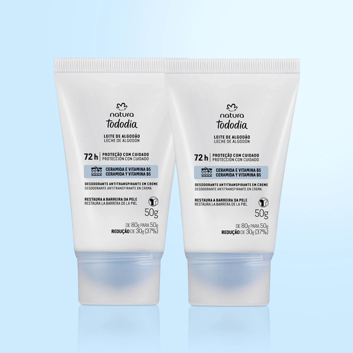 1790897528 830 Kit Desodorantes em Creme Tododia Leite de Algodao 2 produtos