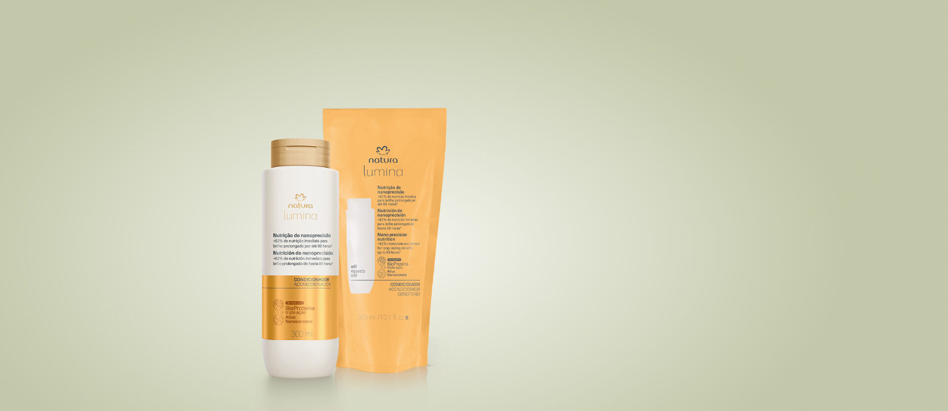 1792025641 555 Kit Condicionador Nutricao de Nanoprecisao Lumina Refil 2 produtos