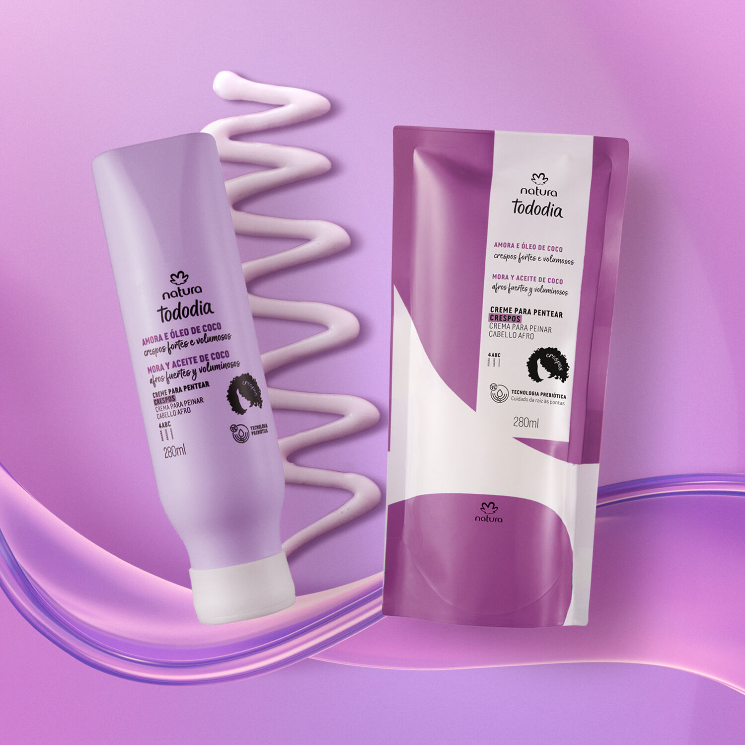 1792037244 385 Kit Creme para Pentear Crespos Tododia Amora e Oleo de