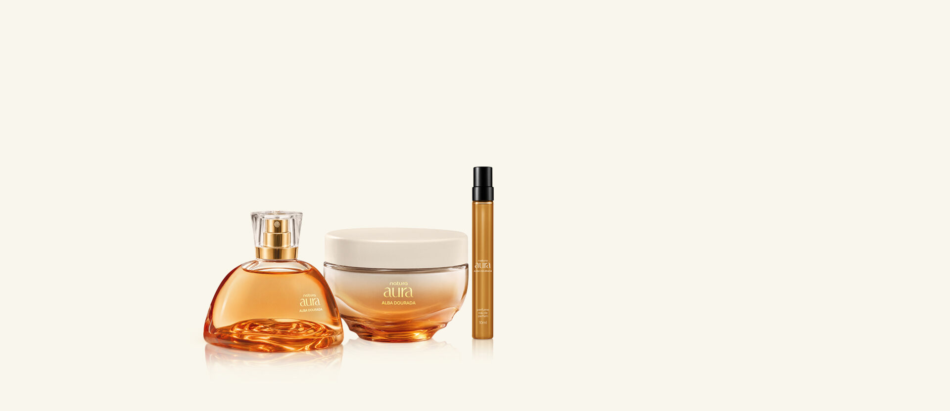Kit Aura Alba Dourada Eau de Parfum + Eau de Parfum Travel Size + Creme Corporal (3 produtos) 3 1792111651 58 Kit Aura Alba Dourada Eau de Parfum Eau de