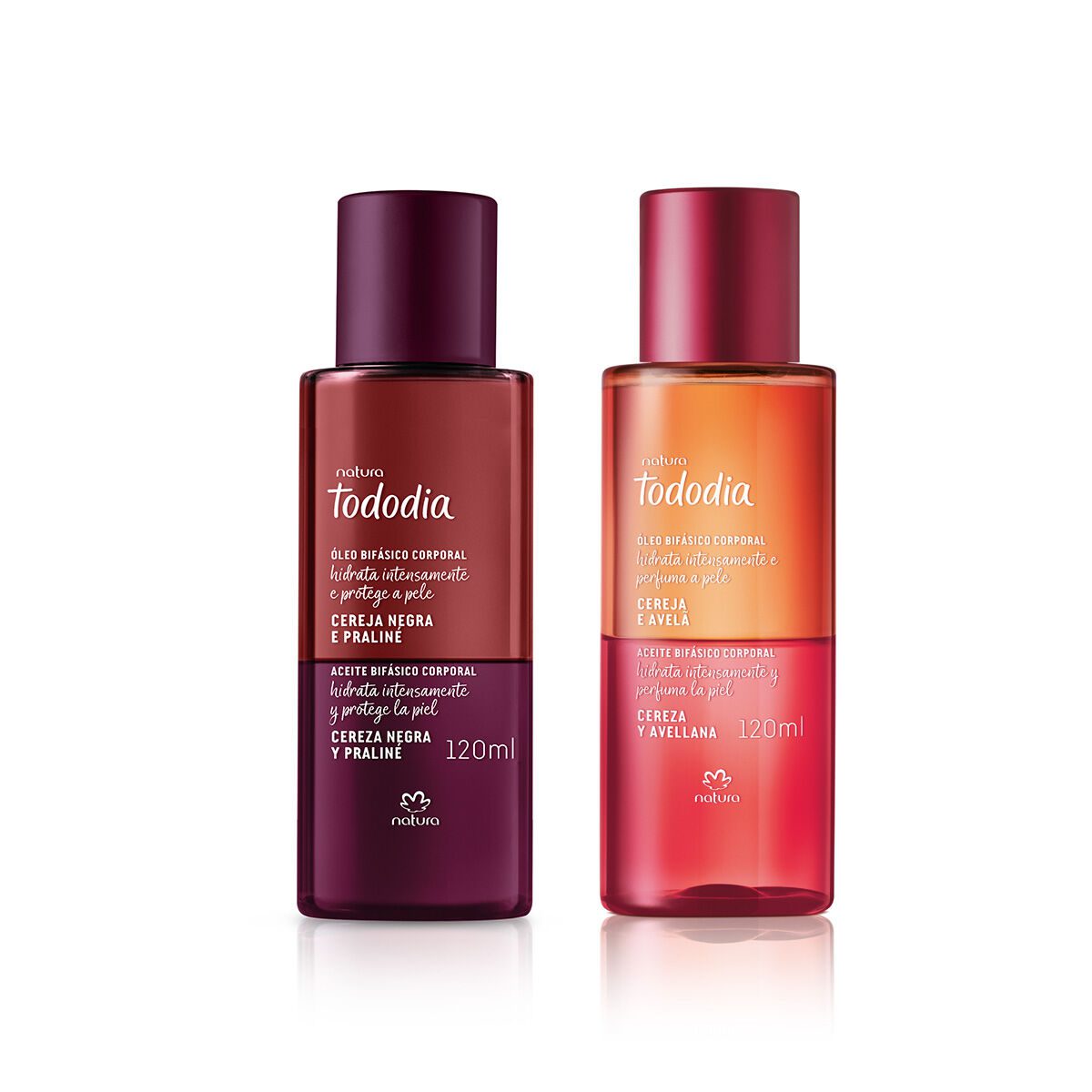Kit Óleo Bifásico Corporal Tododia Cereja Negra e Ameixa e Cereja e Avelã 2 produtos de 120 ml 1 1792133064 Kit Oleo Bifasico Corporal Tododia Cereja Negra e Ameixa e