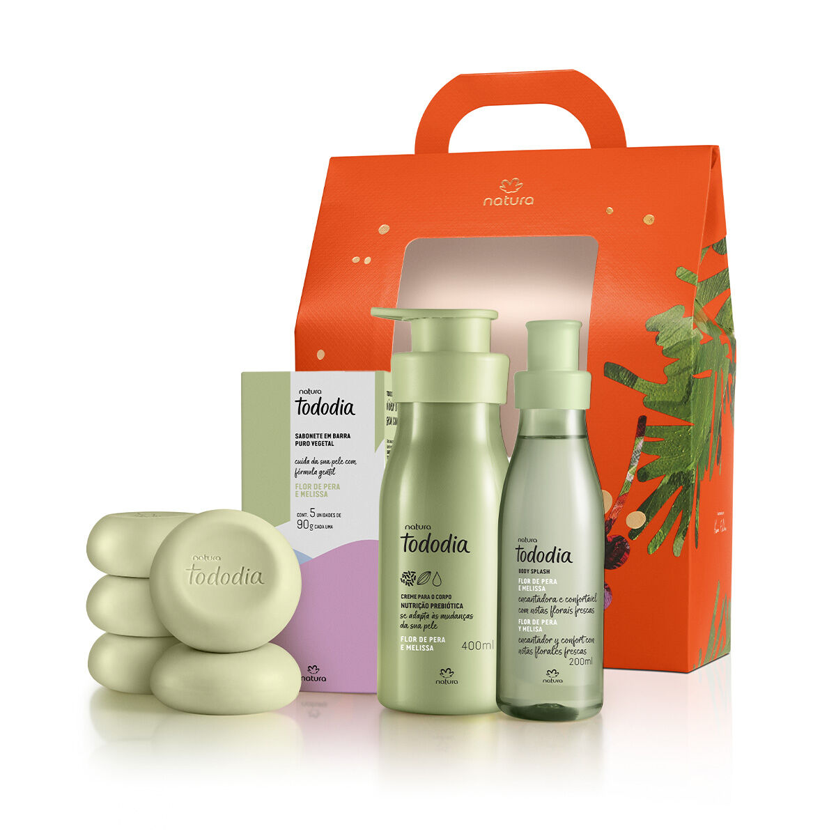 1793231046 Presente Natura Tododia Flor de Pera e Melissa 3 produtos
