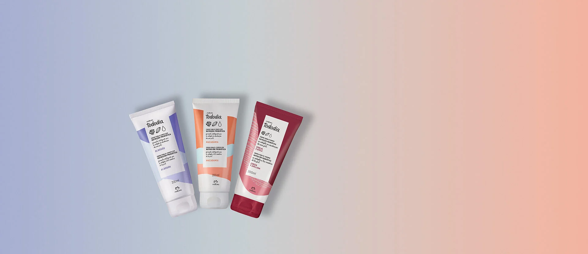 Kit Cremes Corporais Tododia Macadâmia, Algodão e Cereja e Avelã (3 produtos) 3 1793286059 280 Kit Cremes Corporais Tododia Macadamia Algodao e Cereja e Avela