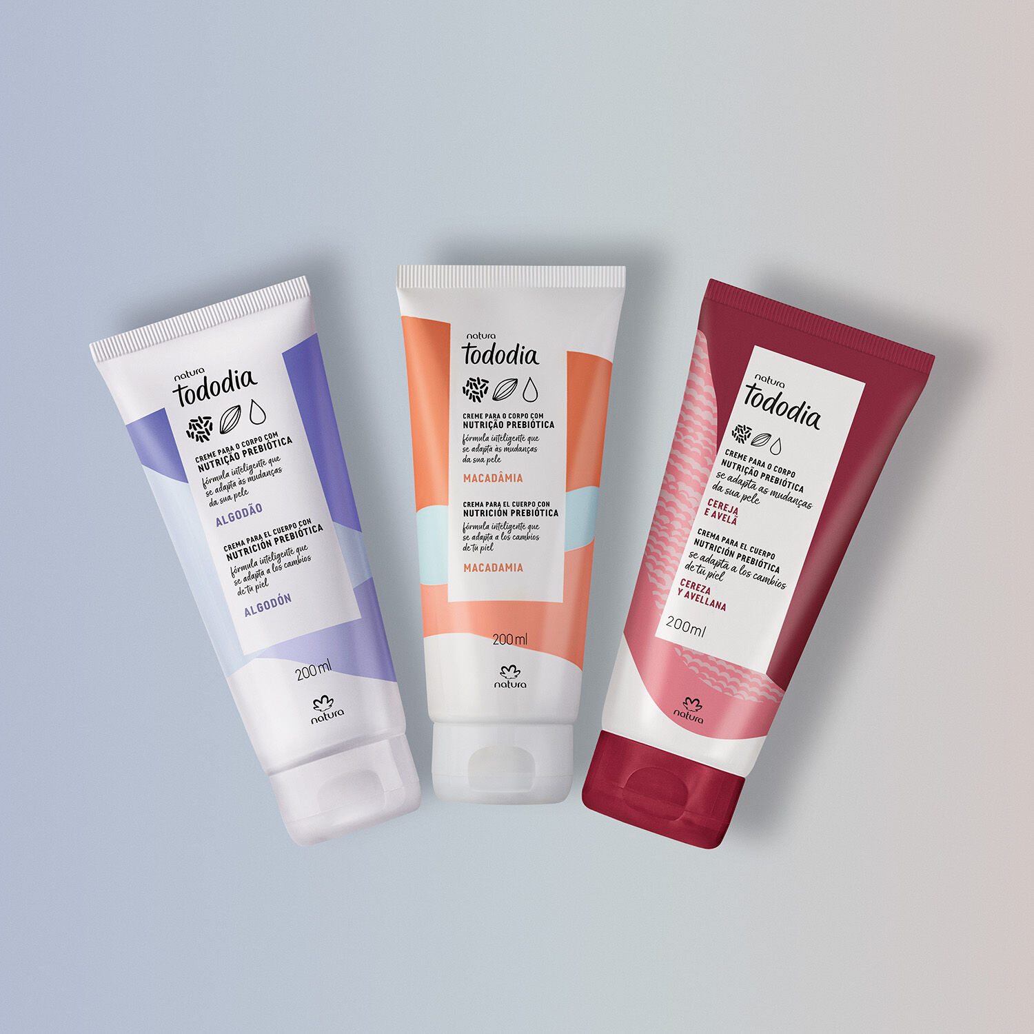 Kit Cremes Corporais Tododia Macadâmia, Algodão e Cereja e Avelã (3 produtos) 4 1793286060 48 Kit Cremes Corporais Tododia Macadamia Algodao e Cereja e Avela
