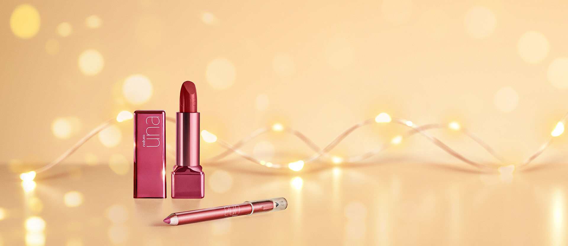 1793287988 738 Presente Natal Batom CC Nude e Lapis de Boca Una