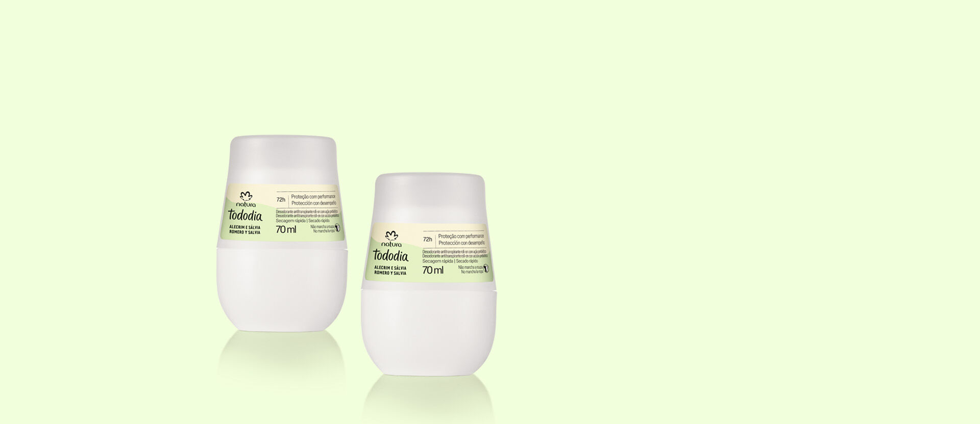 1793289930 278 Kit Desodorantes Antitranspirantes Roll on Alecrim e Salvia 2 unidades