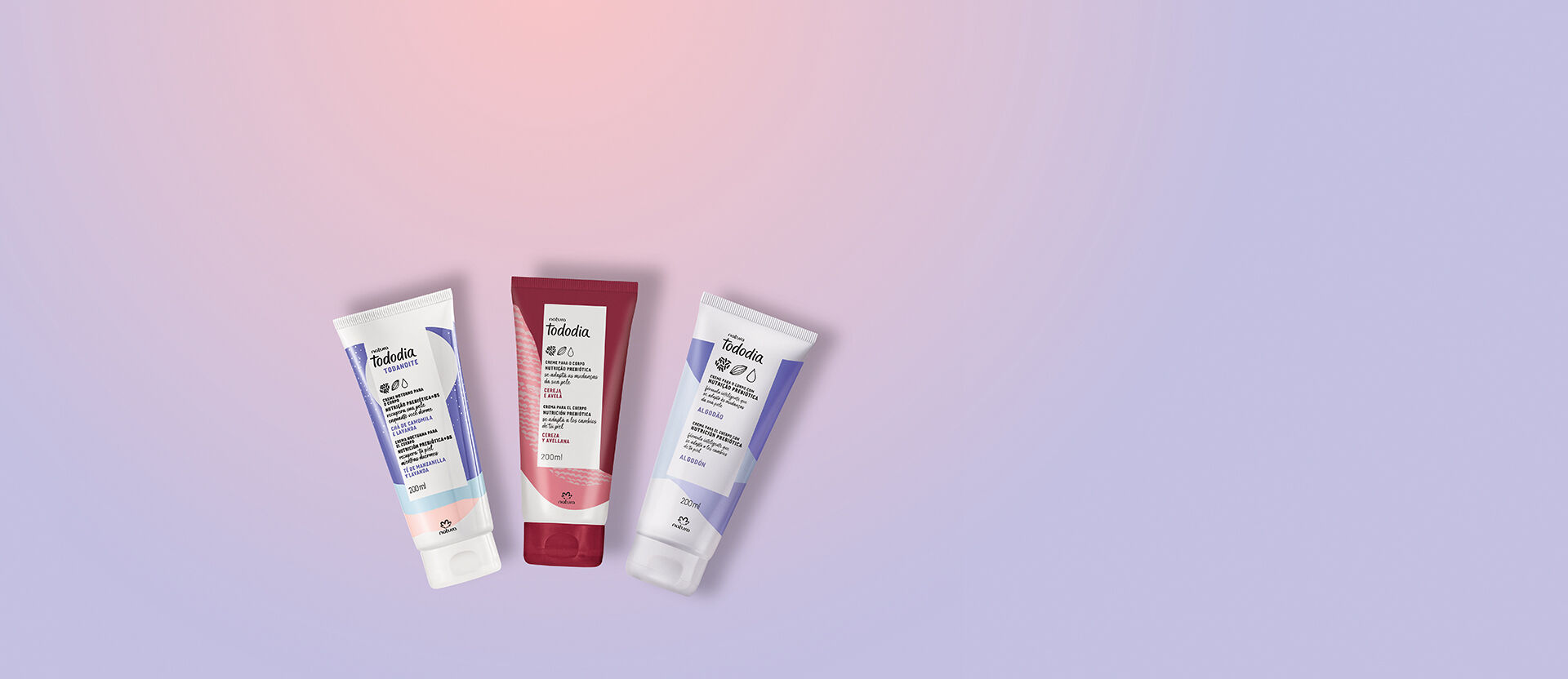 1793290567 501 Kit Tododia Hidratantes Corpo Cereja Algodao e Camomila 3 produtos