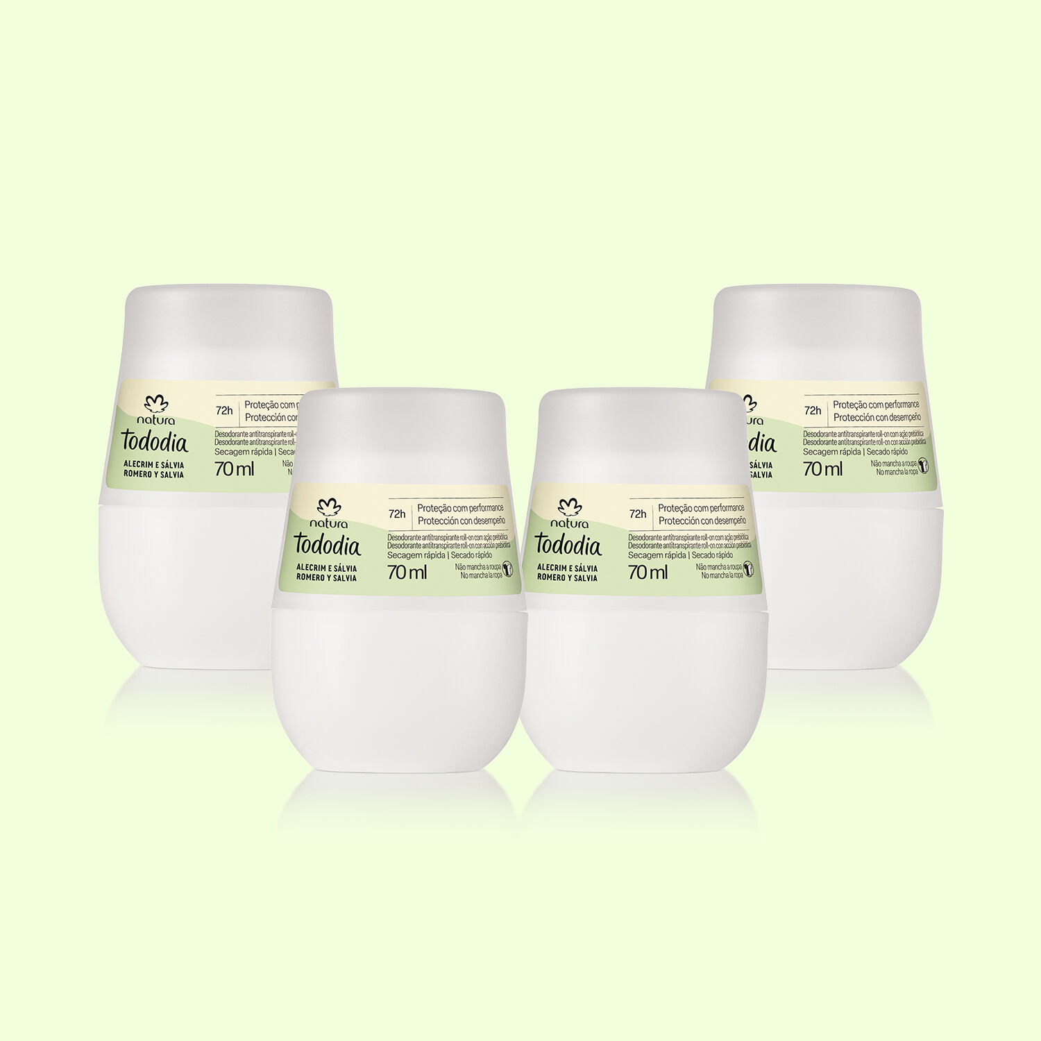 1793309727 385 Kit Desodorantes Antitranspirantes Roll on Alecrim e Salvia 4 unidades 70