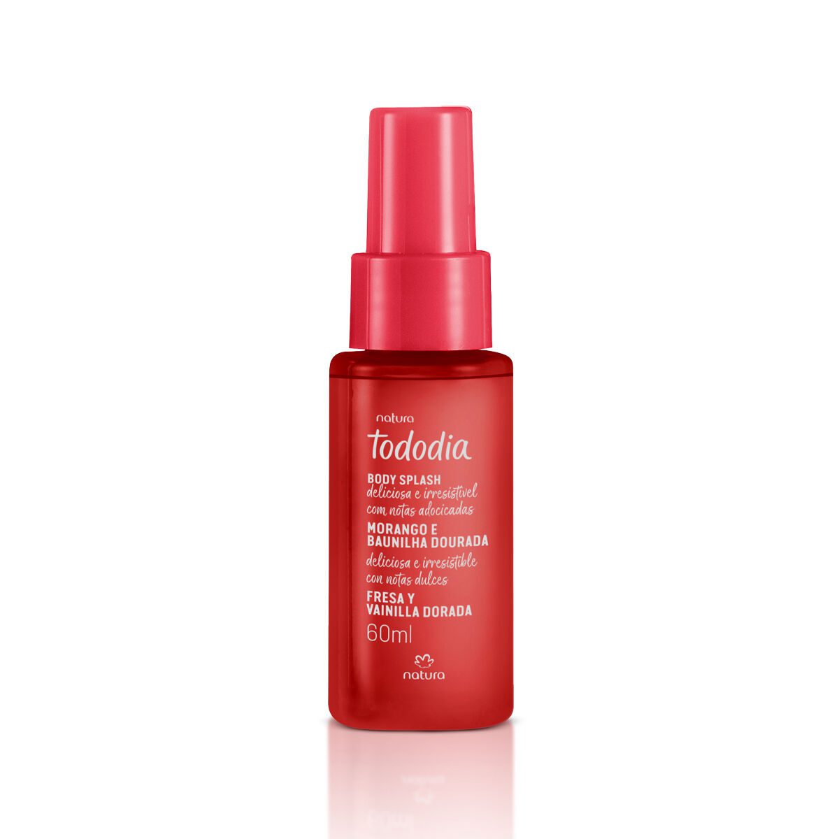 Body Splash Morango e Baunilha Dourada Tododia 60 ml
