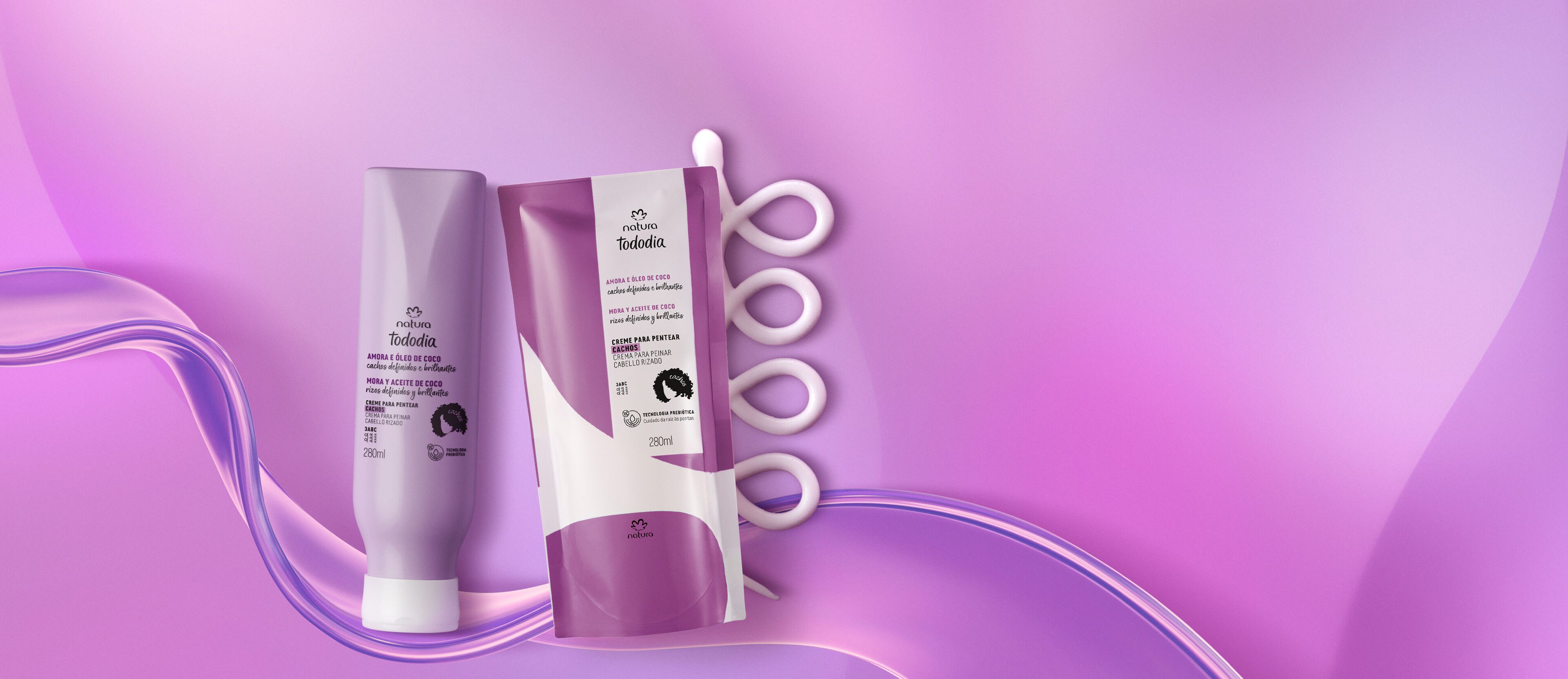 Kit Creme para Pentear Cachos Tododia Amora e Oleo de