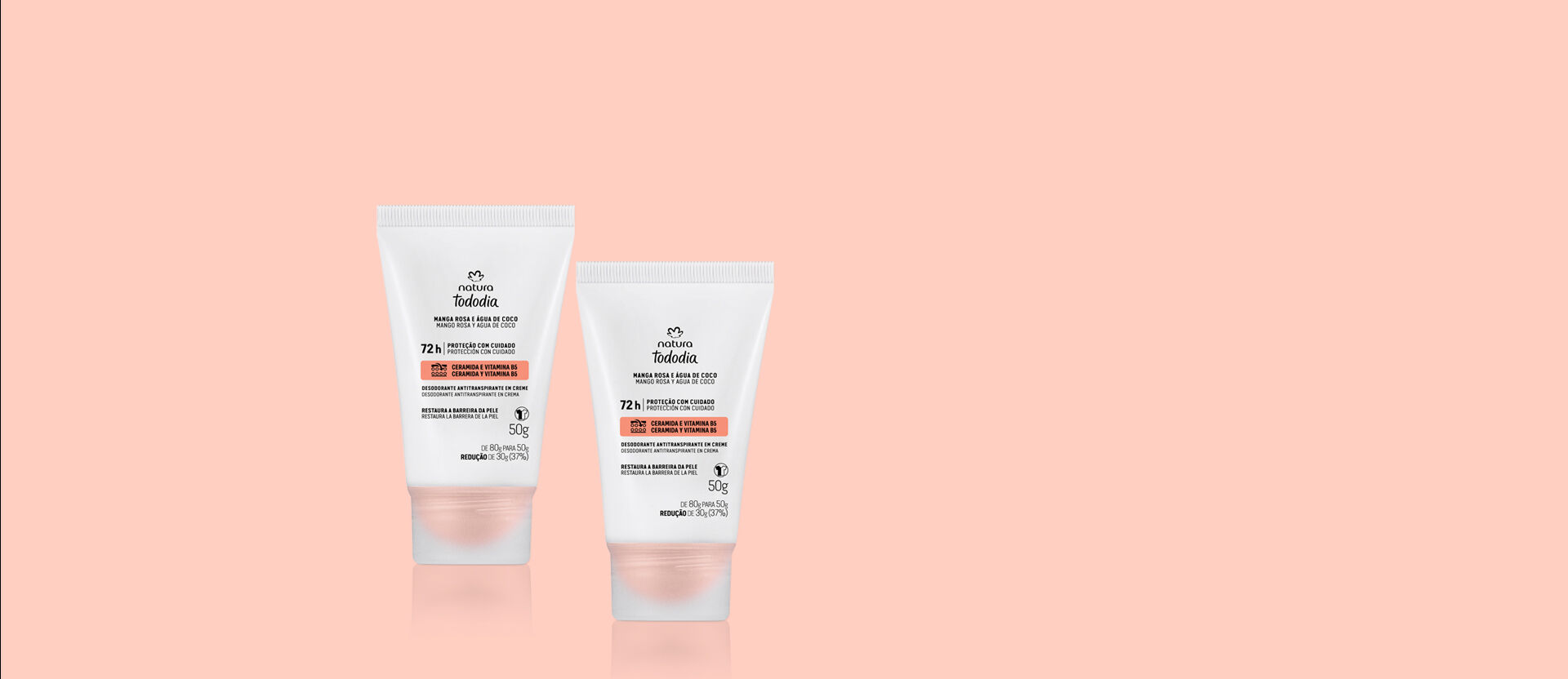 Kit Desodorante Antitranspirante em Creme Tododia Manga Rosa e Agua