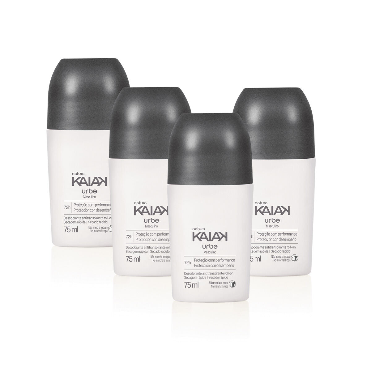 Kit Desodorantes Roll on Kaiak Urbe Masculino 4 produtos