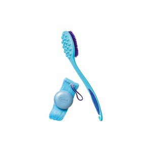 Kit Escova + Esponja De Banho Bicolor Azul [AVNBRA-237203]