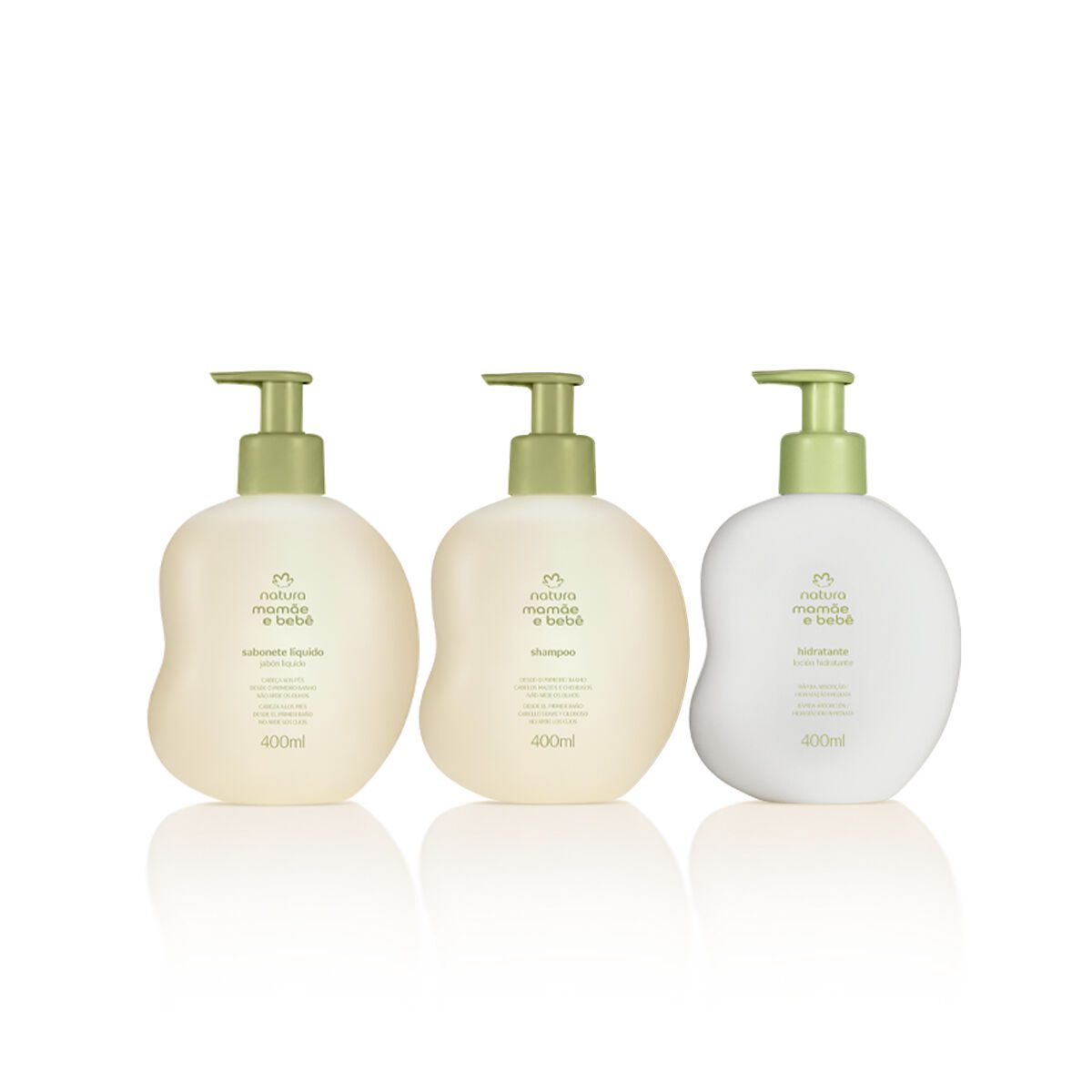Kit Mamae Bebe Shampoo Sabonete Liquido Hidratante 3